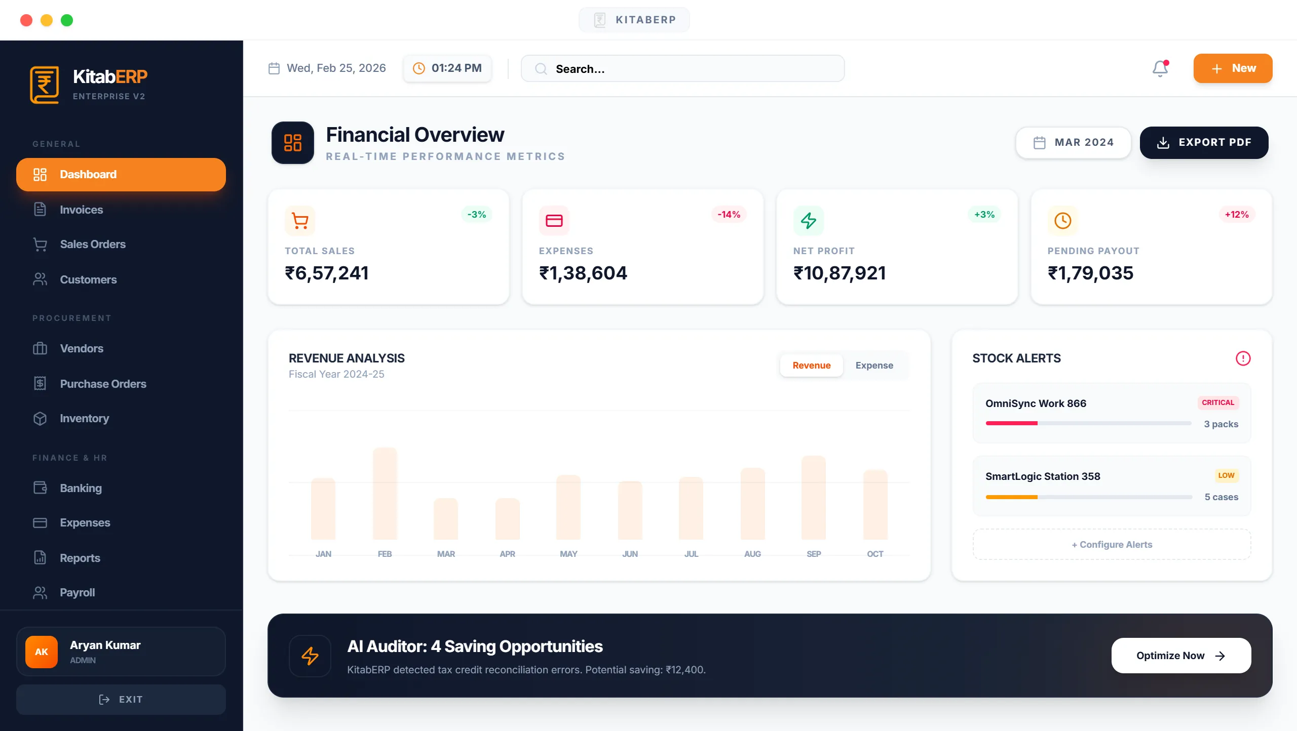 KitabERP Desktop Box Visual